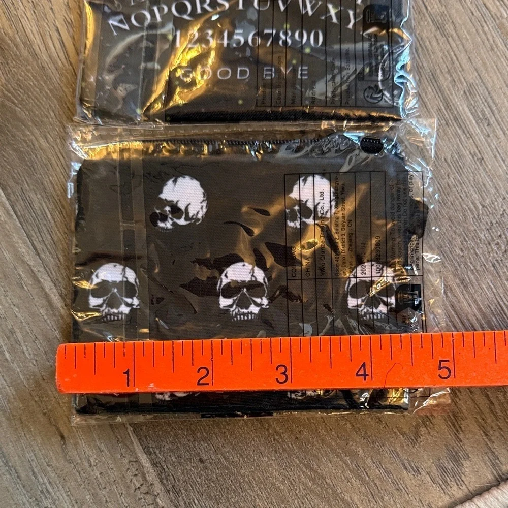 Set of 3 small zipper pouches goth nwt